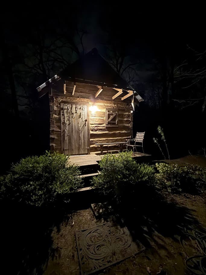 The Heritage Studio — 150 sq ft reclaimed-wood cabin on the non-HOA rear lot