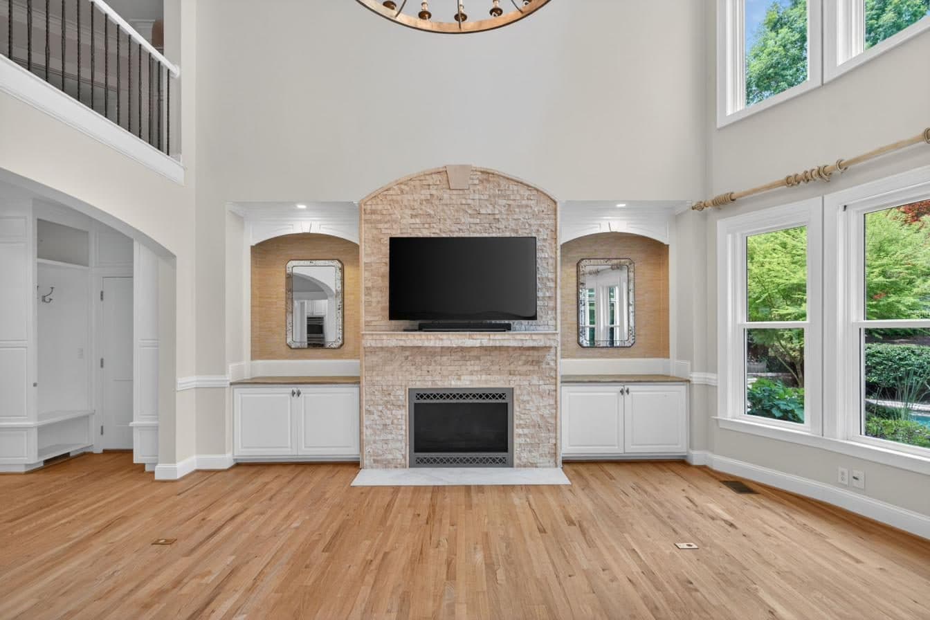 Main living area with updated windows and refined finishes